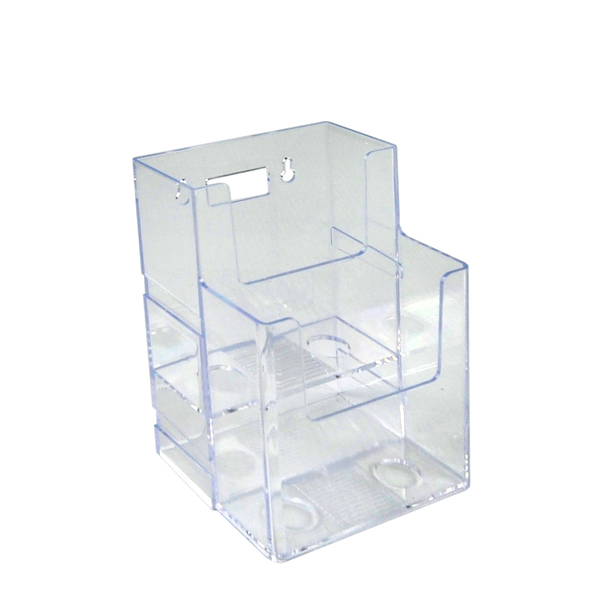 Azar Displays Two-Tier, Two-Pocket Trifold Brochure Holder, PK2 252032